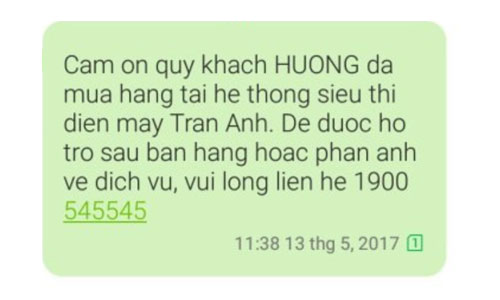 Tin nhắn chăm sóc khách hàng - SMS Marketing