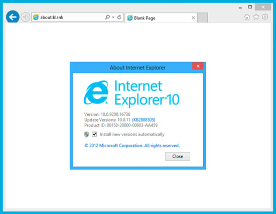 Internet Explorer 10