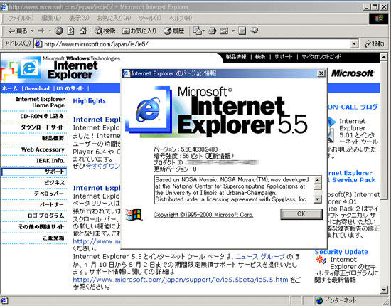 Internet Explorer 5.5