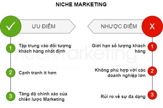 Ưu và nhược điểm của Niche Marketing