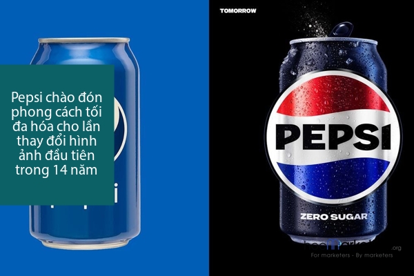 Pepsi chào đón phong cách tối đa hóa cho lần thay đổi hình ảnh đầu tiên trong 14 năm