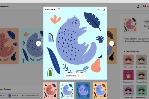 Adobe Illustrator tích hợp tính năng đổi màu đồ họa vector với trí tuệ nhân tạo Firefly