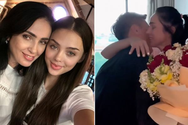 Bùi Tiến Dũng tặng hoa và quà cho mẹ Dianka trong ngày của mẹ