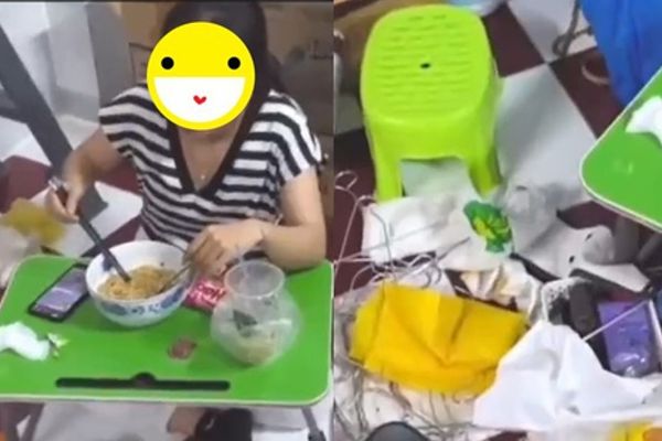 Cô gái ăn mì tôm tranh cãi với chủ trọ vì vệ sinh