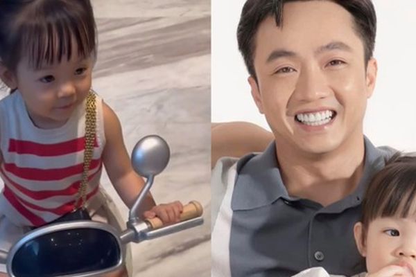 Con gái 3 tuổi của Cường Đô La sở hữu loạt siêu xe: Nhìn bé Suchin tinh nghịch đi xe máy điện!