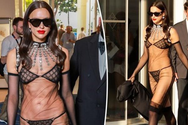 Irina Shayk quyến rũ khi lộ nội y tại Cannes