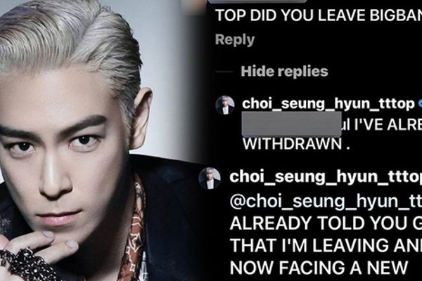 TOP rời BIGBANG và loại tên nhóm ra khỏi tên mình