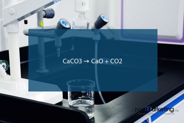 CaCO3 → CaO + CO2