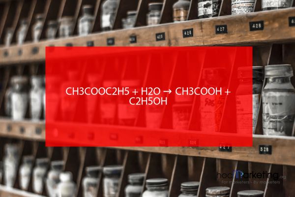 CH3COOC2H5 + H2O → CH3COOH + C2H5OH