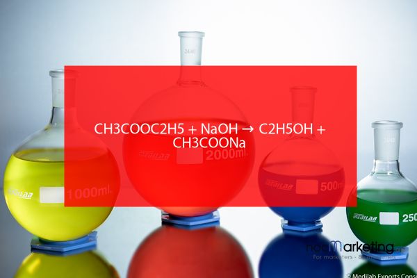 CH3COOC2H5 + NaOH → C2H5OH + CH3COONa