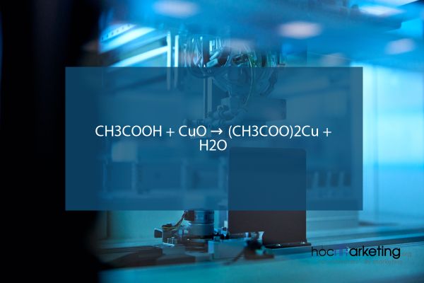 CH3COOH + CuO → (CH3COO)2Cu + H2O