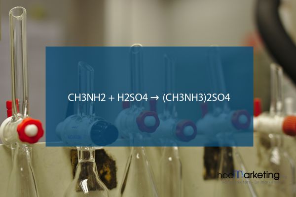 CH3NH2 + H2SO4 → (CH3NH3)2SO4