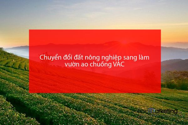 Chuyển đổi đất nông nghiệp sang làm vườn ao chuồng VAC
