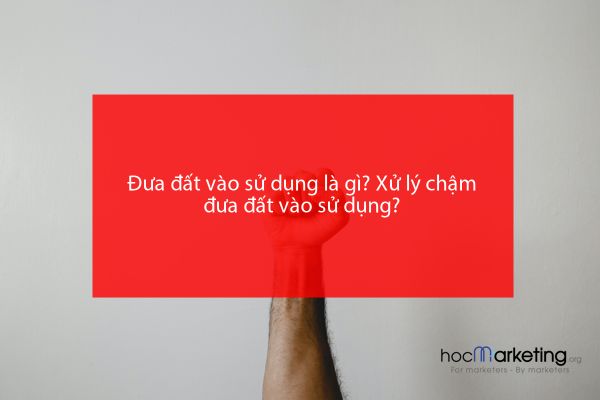 Đưa đất vào sử dụng là gì? Xử lý chậm đưa đất vào sử dụng?