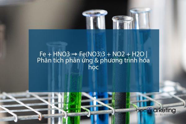 Fe + HNO3 → Fe(NO3)3 + NO2 + H2O | Phân tích phản ứng & phương trình hóa học
