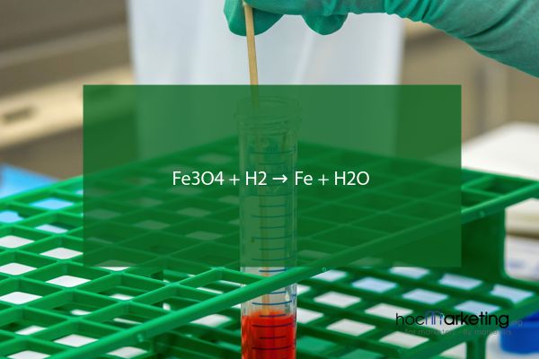 Fe3O4 + H2 → Fe + H2O