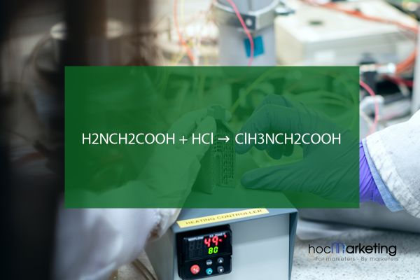 H2NCH2COOH + HCl → ClH3NCH2COOH