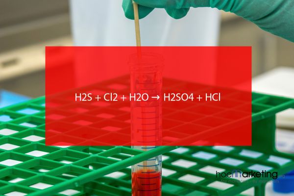 H2S + Cl2 + H2O → H2SO4 + HCl