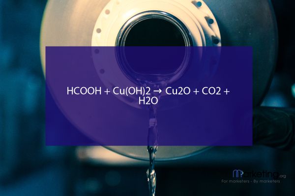 HCOOH + Cu(OH)2 → Cu2O + CO2 + H2O