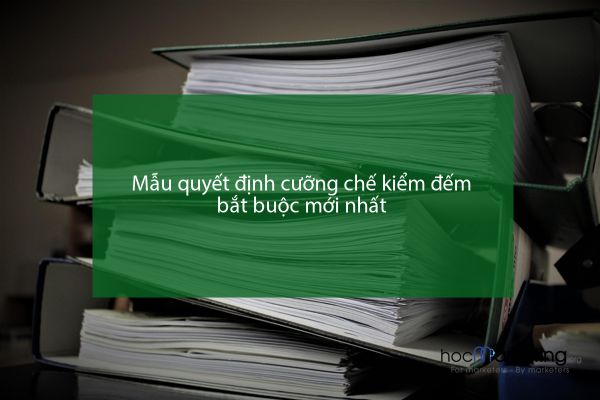 Mẫu quyết định cưỡng chế kiểm đếm bắt buộc mới nhất