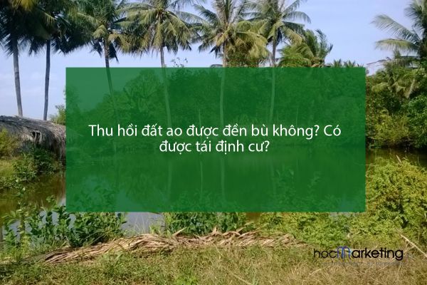 Thu hồi đất ao được đền bù không? Có được tái định cư?